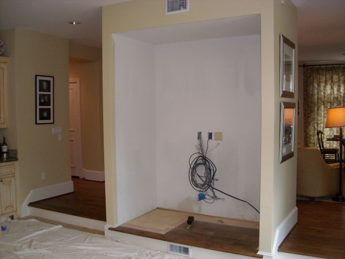 old cabinet removed