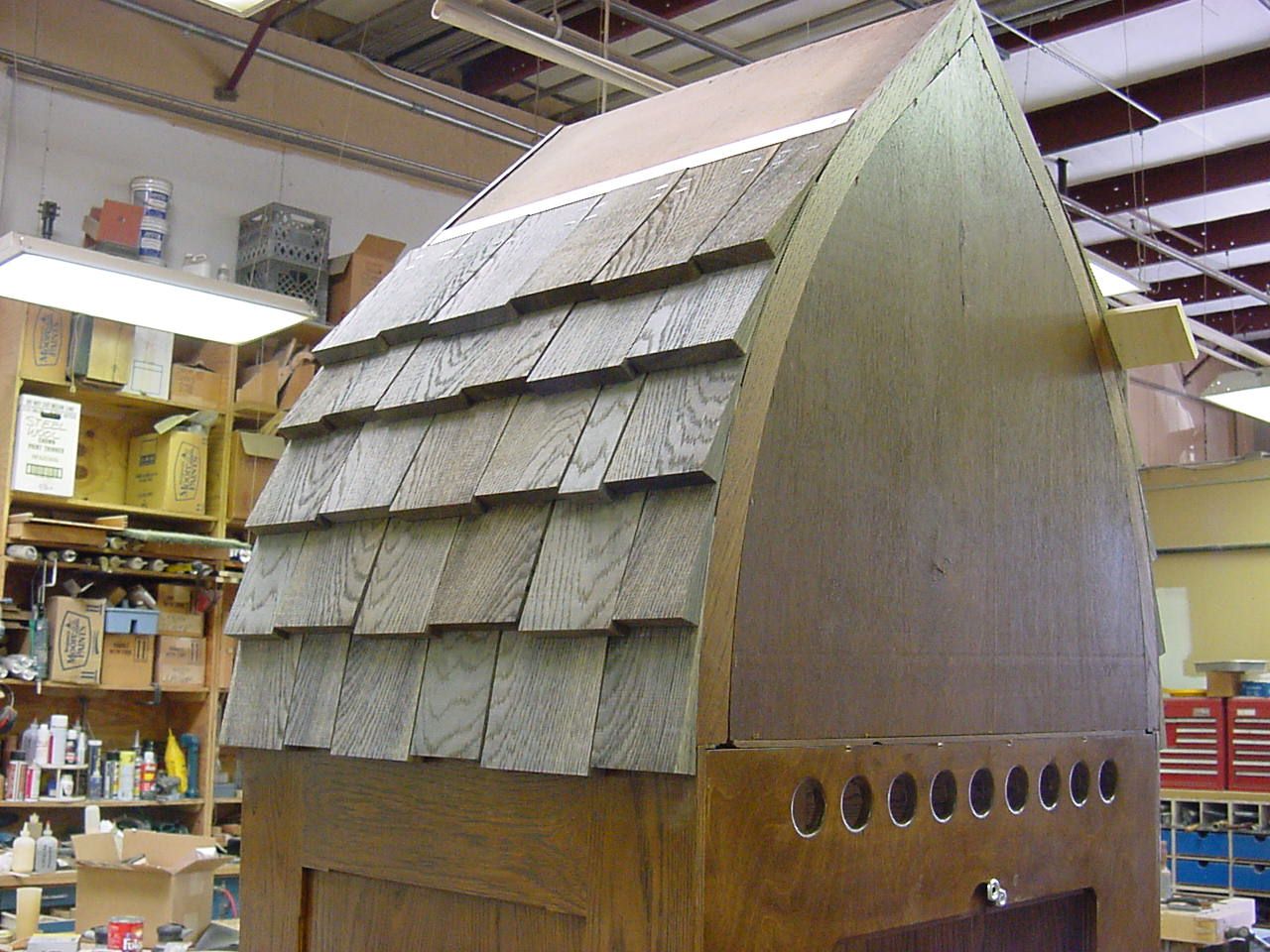 Cabinet back and shingles