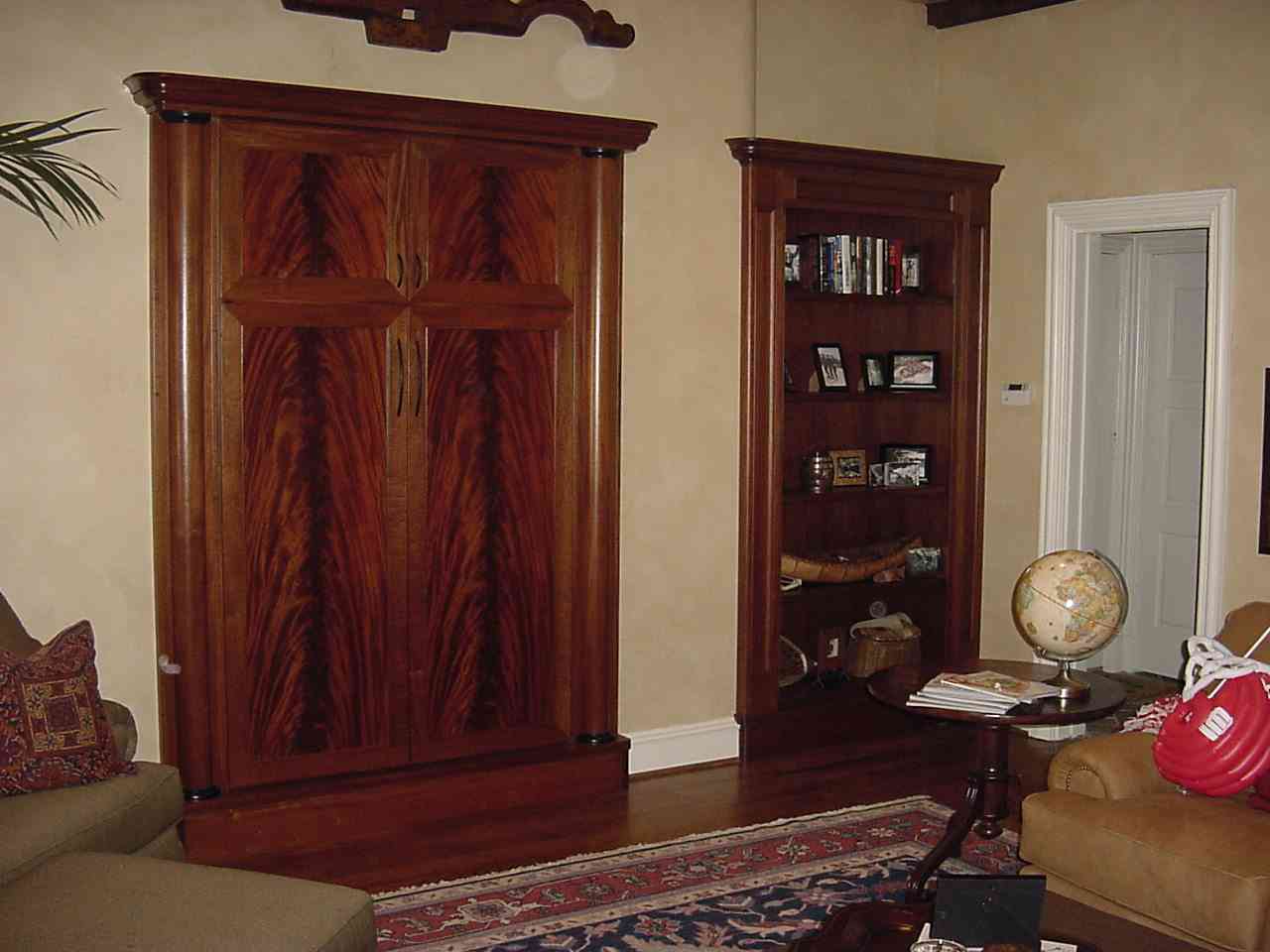 mahogany crotch veneer cabinet